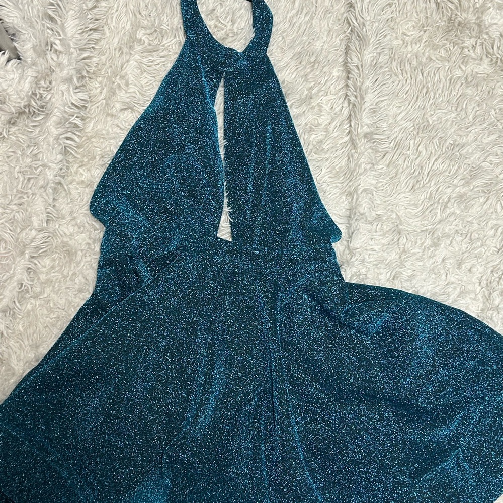 Sparkling Blue Halter Dress size M
